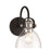 Minka Lavery Monico 1 Light Sconce, Coal/Polished Nickel/Clear Seedy - 3361-572