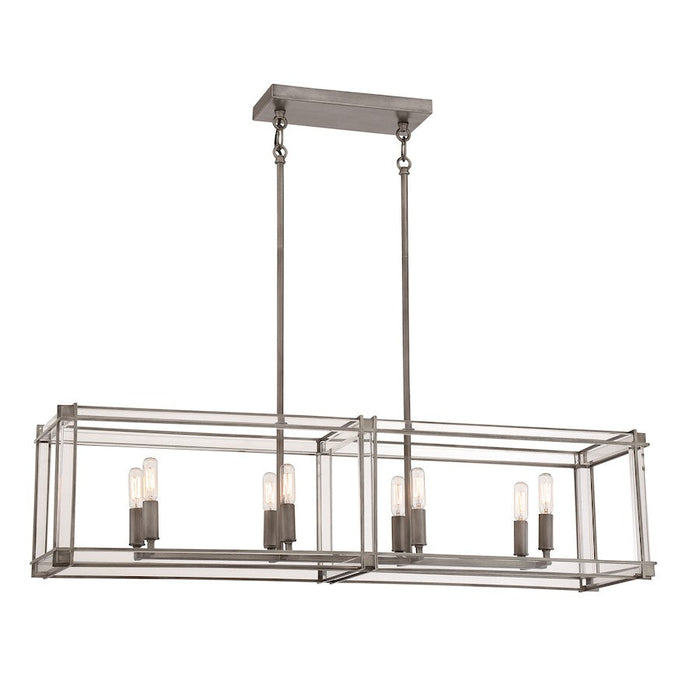 Minka Lavery Langen Square 8 Light Island, Antique Nickel - 3858-756