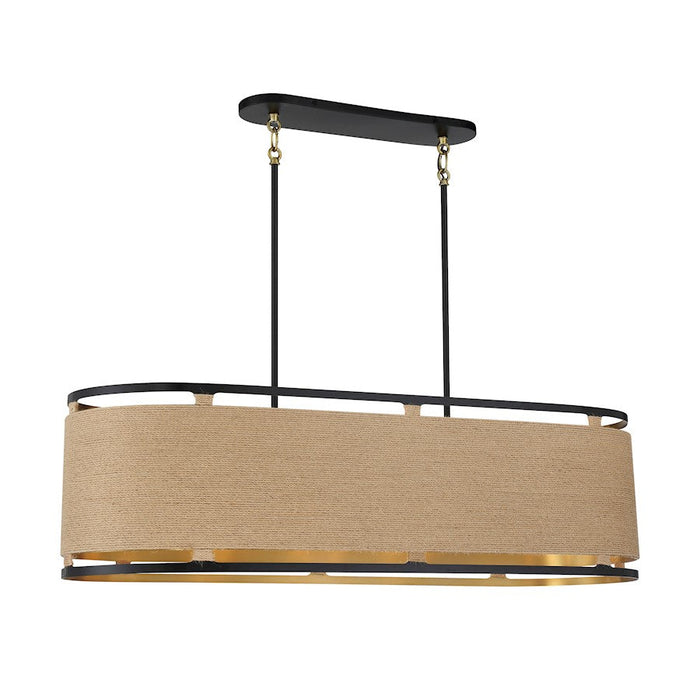 Minka Lavery Windward Passage 8 Light Island Light, Coal/Soft Brass - 3860-726