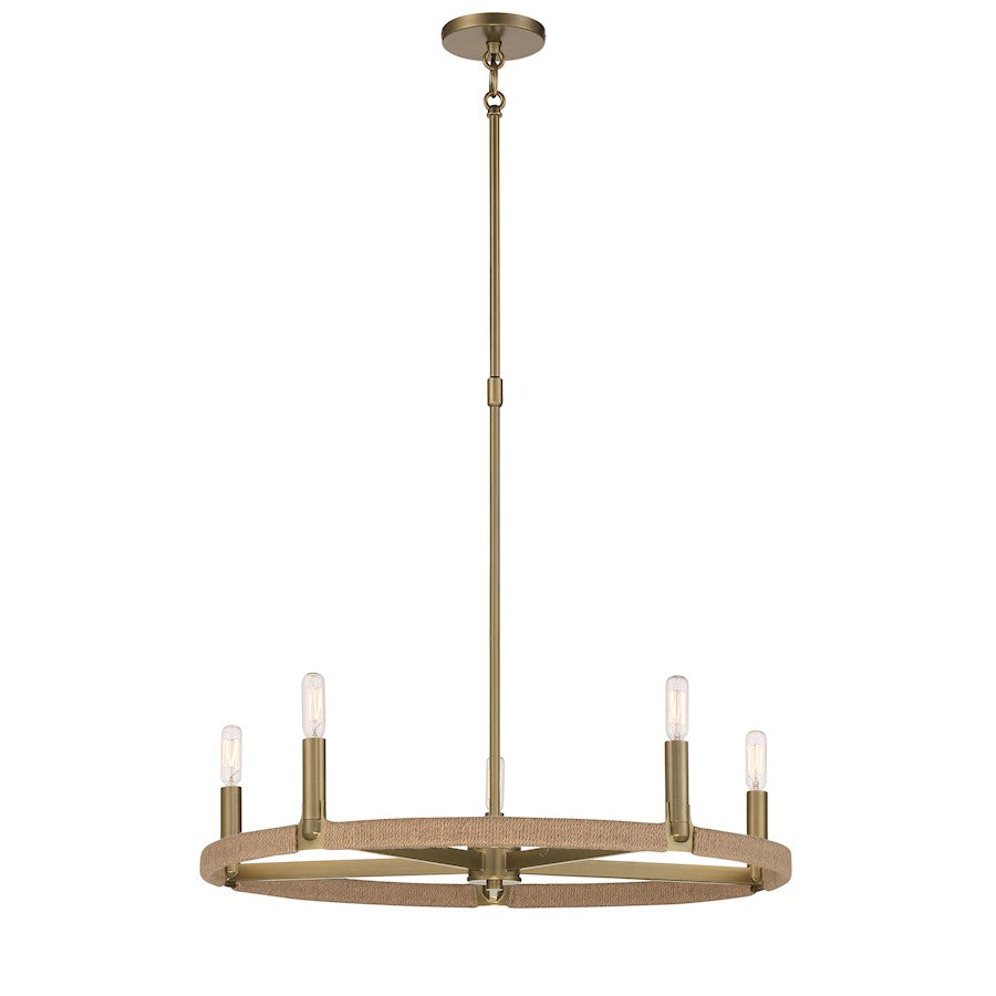 Minka Lavery Windward Passage 5 Light Chandelier, Soft Brass - 3865-695