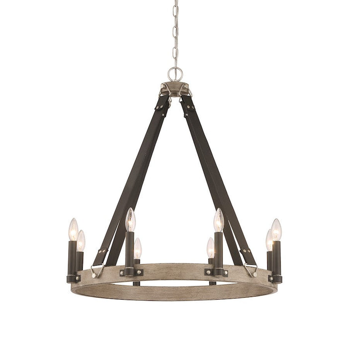 Minka Lavery Rawson Ridge 6 Light Chandelier, Aged Silverwood/Coal - 3876-693