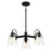 Minka Lavery Beckonridge 3 Light Chandelier, Coal/Clear - 3993-66A