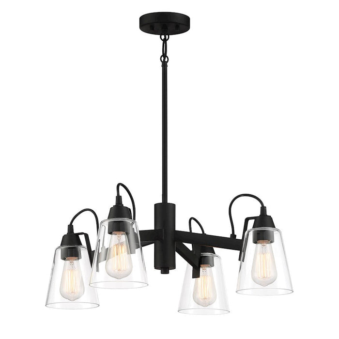 Minka Lavery Beckonridge 4 Light Chandelier, Coal/Clear - 3994-66A