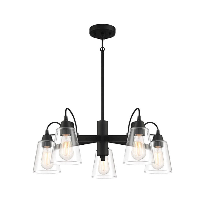 Minka Lavery Beckonridge 5 Light Chandelier, Coal/Clear - 3995-66A