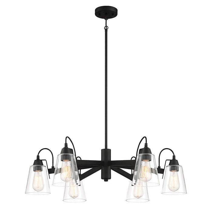 Minka Lavery Beckonridge 6 Light Chandelier, Coal/Clear - 3996-66A