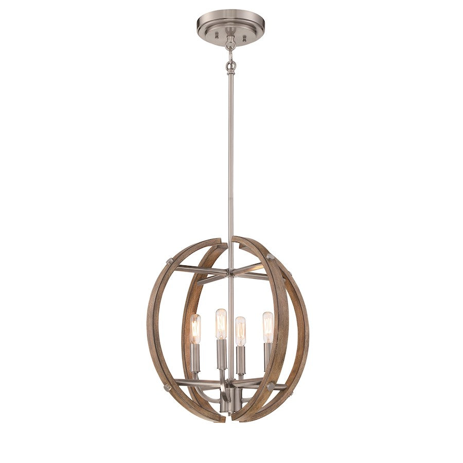 OPEN BOX ITEM: Minka Lavery Country Estates 4-Lt 16.5" Pendant, NK - 4012-280