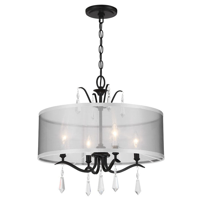 Minka Lavery Laurel Estate 4 Light 20" Semi Flush, Coal - 4443-66A