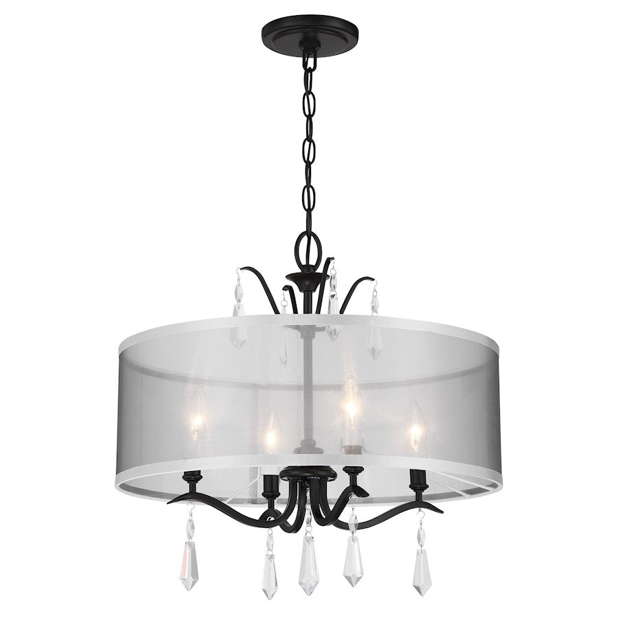 Minka Lavery Laurel Estate 4 Light 20" Semi Flush, Coal - 4443-66A