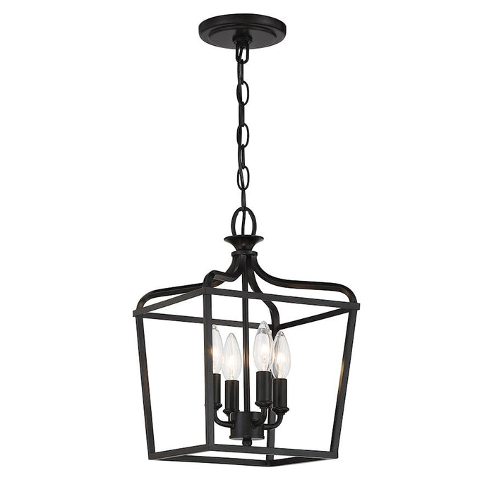 Minka Lavery Laurel Estate 4 Light 10" Semi Flush, Coal - 4445-66A