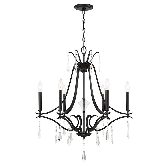 Minka Lavery Laurel Estate 6 Light Chandelier, Coal - 4446-66A