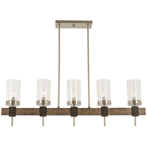 Minka Lavery Safra 4-Light 40" Harvard Court Bronze/Natural Pendant - 4635-106