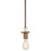 Minka Lavery Safra 1-Light 11" Harvard Bronze/Natural Mini Pendant - 4731-113