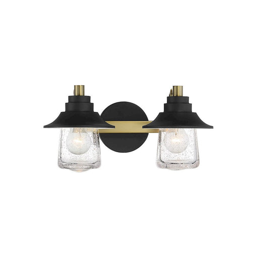 Minka Lavery Westfield Manor 2 Light Bath, Sand Coal With Soft Brass - 4892-685