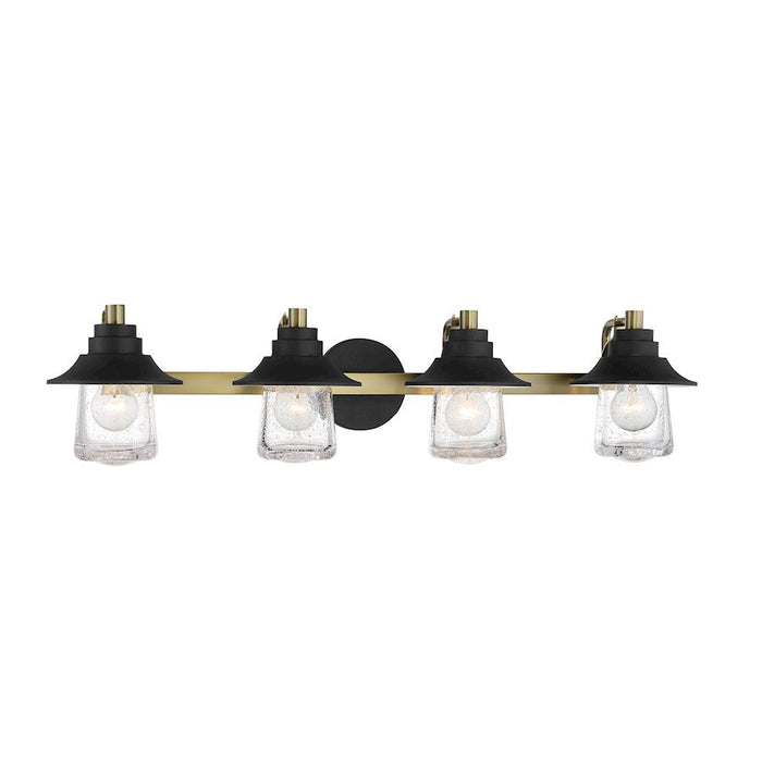 Minka Lavery Westfield Manor 4 Light Bath, Sand Coal With Soft Brass - 4894-685