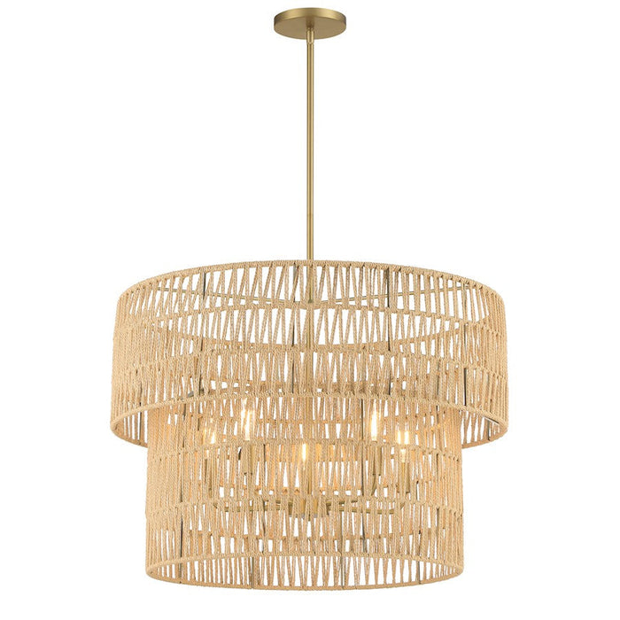 Minka Lavery Bungalow Heaven 5 Light Pendant, Soft Brass - 5045-695