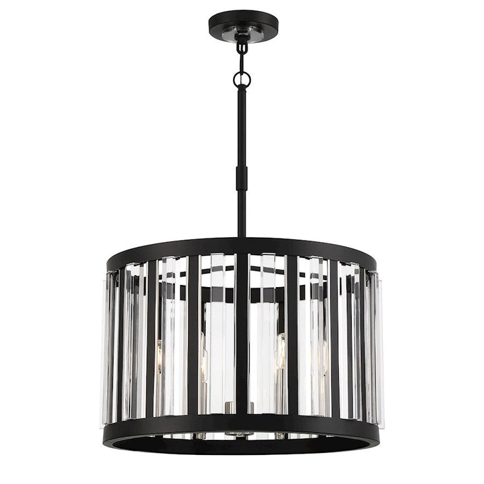 Minka Lavery Majestic Splendor 6 Light 23" Pendant, Sand Coal/Nickel - 5496-729