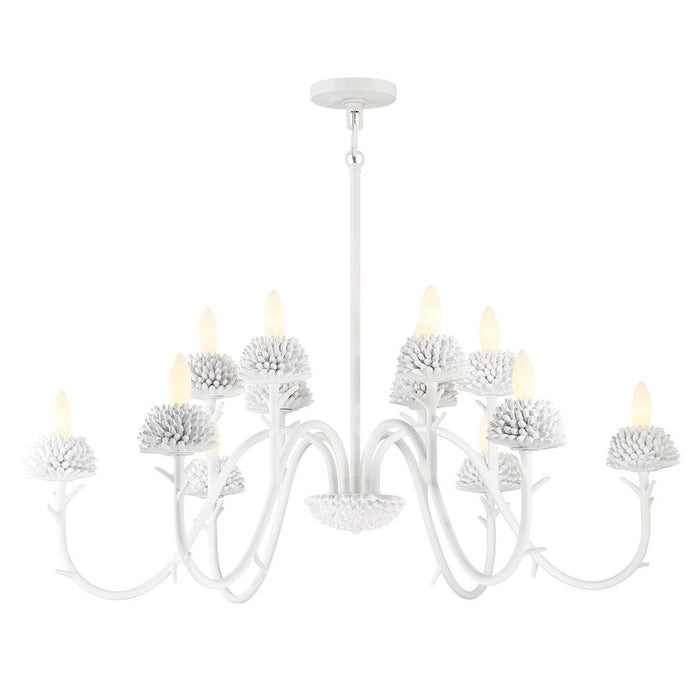 Minka Lavery North Folk 12 Light Two Tier Chandelier, Sand White - 5908-655