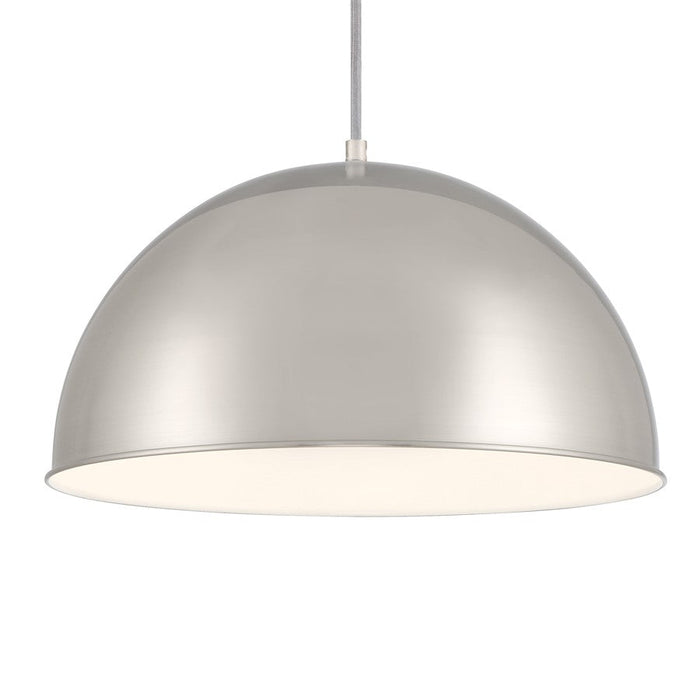 Minka Lavery Vantage 1 Light Dome Pendant, Brushed Nickel - 6203-84