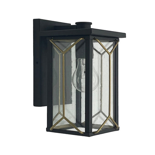 Minka Lavery Hillside Manor 1Lt Small Outdoor Wall, Coal/Mystic Gold - 72801-727