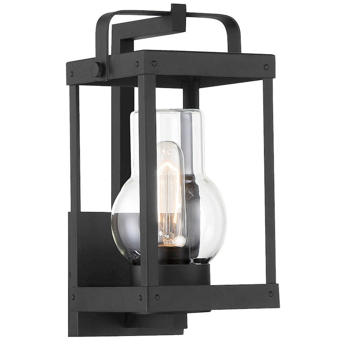 Minka Lavery Sullivans Landing 1 Lt 12" Outdoor Wall Lantern, Coal - 73161-66