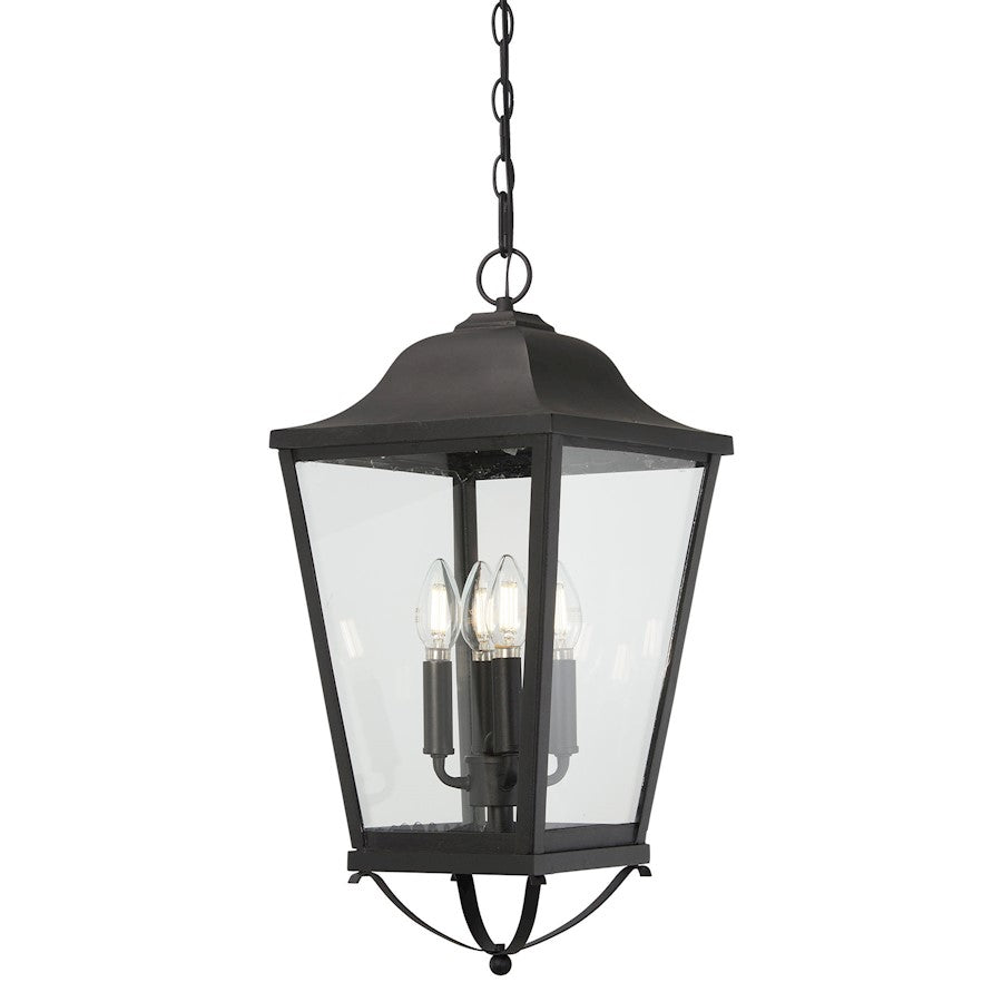 Minka Lavery Savannah 4 Light Outdoor Chain Hung Lantern, Sand Coal - 73287-66