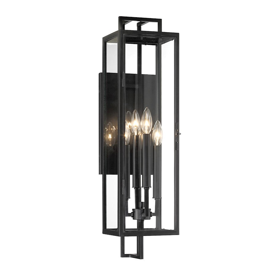 Minka Lavery Knoll Road 4 Light Small Outdoor Wall Mount, Coal - 73331-66A