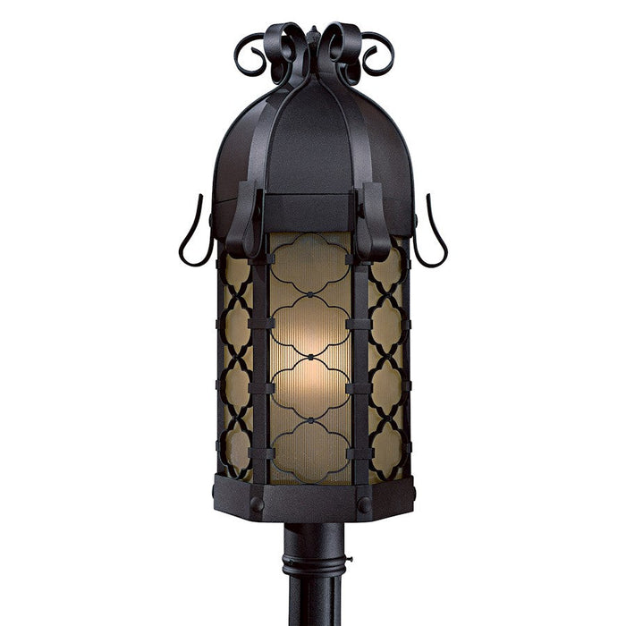 Minka Lavery Montalbo 1 Light 14" Outdoor Post Mount, Coal - 9246-66-PL