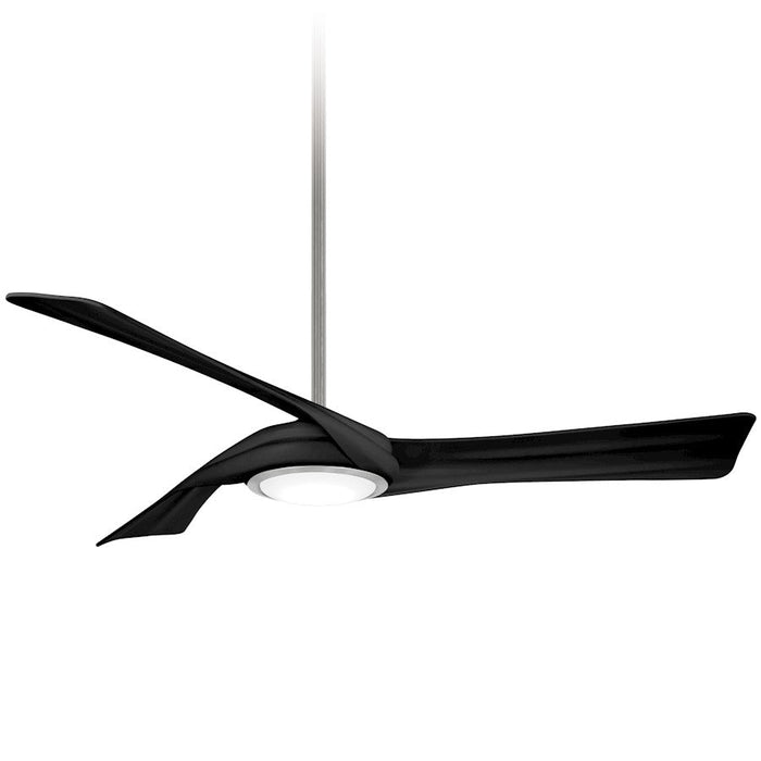 Minka Aire Curl LED 60" Ceiling Fan, Nickel/Coal/White - F714L-BN-CL