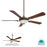 Minka Aire Cristafano LED 68" Ceiling Fan, Belcaro Walnut/Etched Cut - F900L-BCW