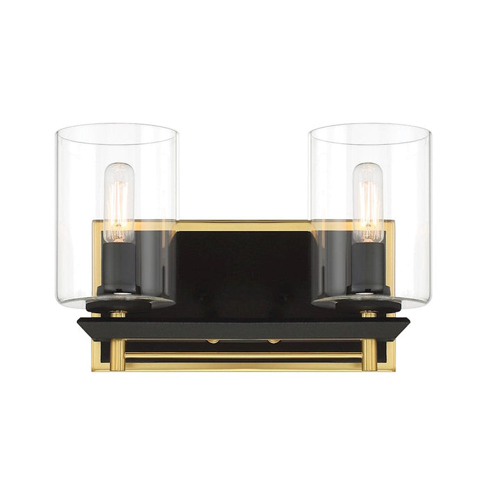 Minka Metropolitan Sable Point 2 Light Bath Lamp, Sand Coal/Gold - N1852-707