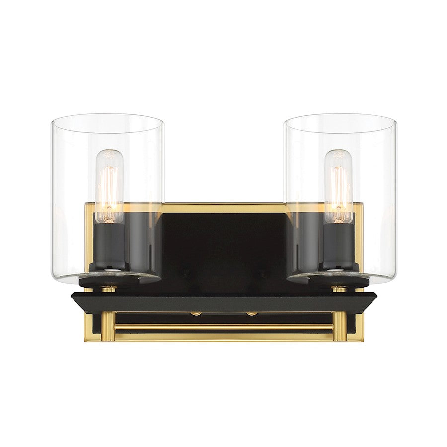 Minka Metropolitan Sable Point 2 Light Bath Lamp, Sand Coal/Gold - N1852-707