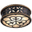 Minka Metropolitan Montparnasse 2 Light Flush, French Black/Gold Leaf