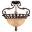 Minka Metropolitan Zaragoza 3 Light Semi Flush Mount, Golden Bronze