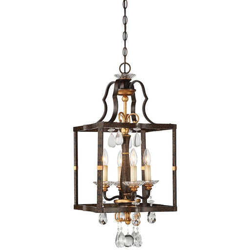 Minka Metropolitan Chateau Nobles 4 Light Pendant, Raven Bronze/Gold - N6463-652