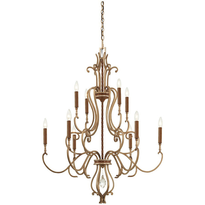 Minka Metropolitan Magnolia Manor 10 Light Chandelier, Gold/Bronze - N6558-690