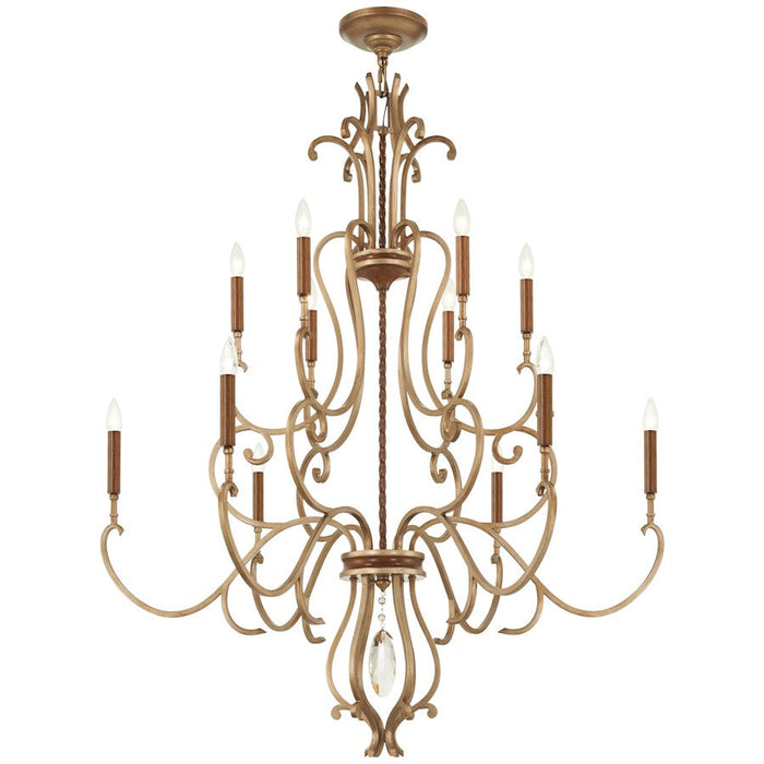 Minka Metropolitan Magnolia Manor 12 Light Chandelier, Gold/Bronze - N6559-690