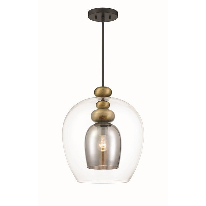 Minka Metropolitan Amesbury 1 Light Pendant, French Bronze/Gold - N6660-865