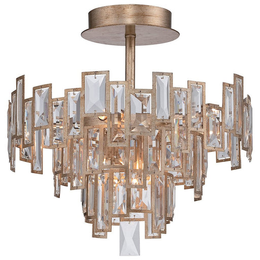 Minka Metropolitan Bel Mondo 5 Light Semi Flush Mount, Luxor Gold