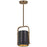 Minka Metropolitan Contrast 1 Light Mini Pendant, Brass/Coal - N6691-857