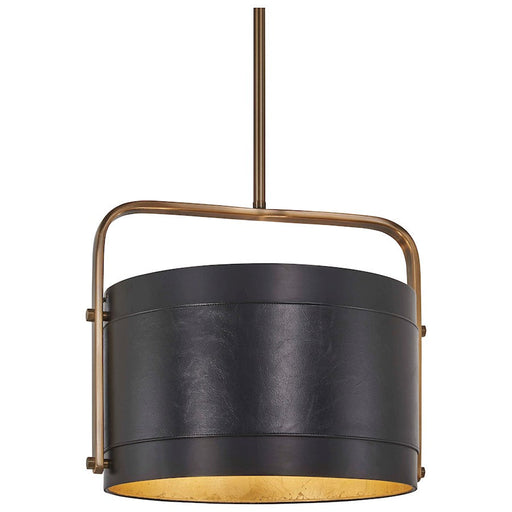 Minka Metropolitan Contrast 4 Lt Pendant/Semi Flush, Brass/Coal - N6694-857