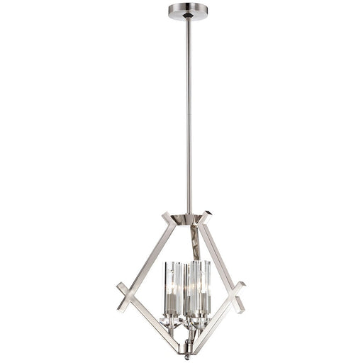 Minka Metropolitan Fusano 3 Light Mini Chandelier, Polished Nickel