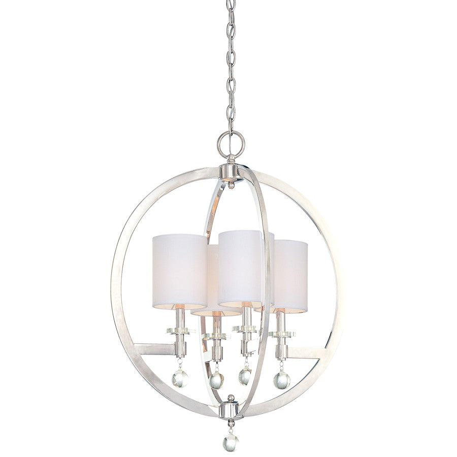 Minka Metropolitan Chadbourne 4-Light Pendant, 29.5", Polished Nickel