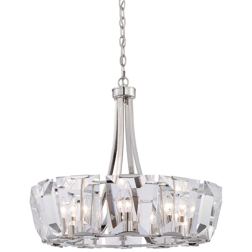 Minka Metropolitan Castle Aurora 12 Lt Chandelier, Polished Nickel - N6982-613