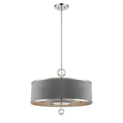 Minka Metropolitan Luxour 6 Light Pendant, Polished Nickel - N7326-613