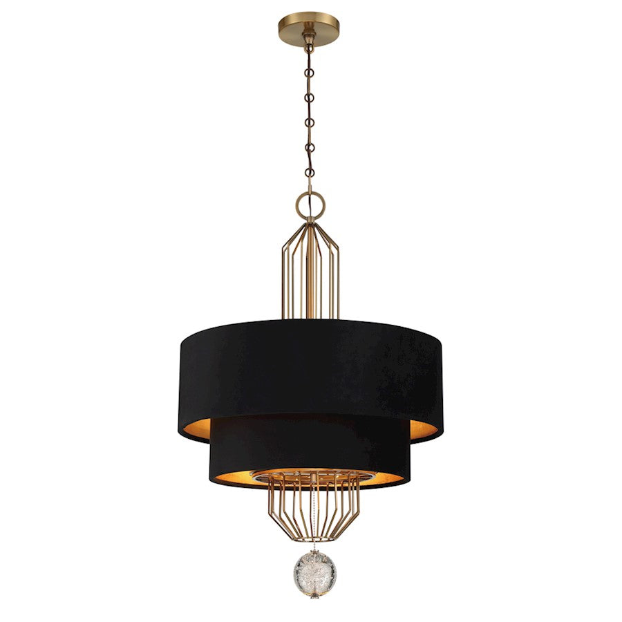 Minka Metropolitan Grandeur 8 Light Pendant, Aged Brass - N7338-790