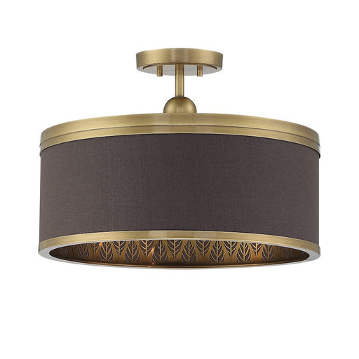 Minka Metropolitan Splendour 4 Light Semi Flush, Aged Antique Brass - N7344-790