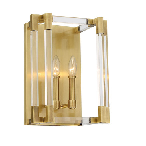 Minka Metropolitan Prima Vista 2 Light Wall Sconce, Antique Brass - N7352-790