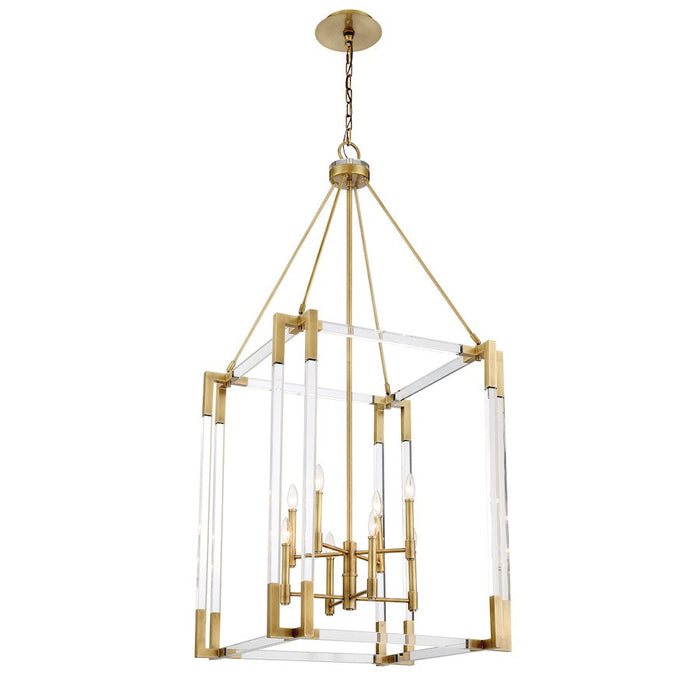 Minka Metropolitan Prima Vista 8 Light Pendant Fixture, Brass - N7357-790