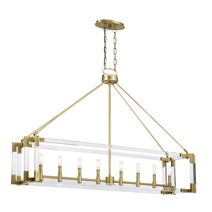 Minka Metropolitan Prima Vista 8 Light Island Light, Aged Brass - N7359-790