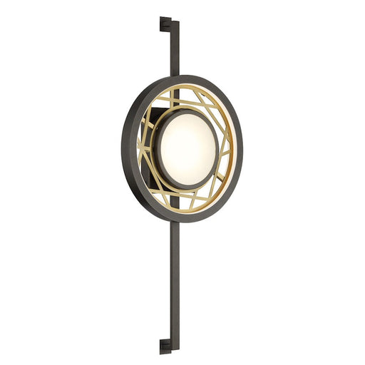 Minka Metropolitan Tribeca 12" LED Wall Sconce, Smoked Iron/Brass - N7521-716-L